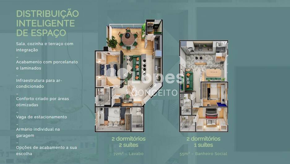 Apartamento à venda com 2 quartos, 55m² - Foto 7