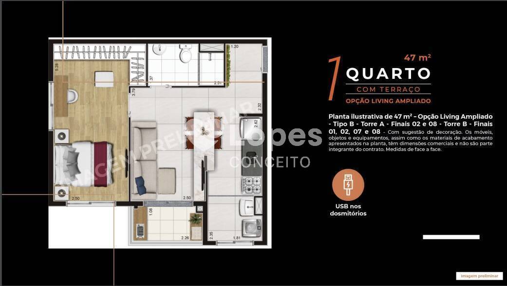 Apartamento à venda com 1 quarto, 47m² - Foto 17