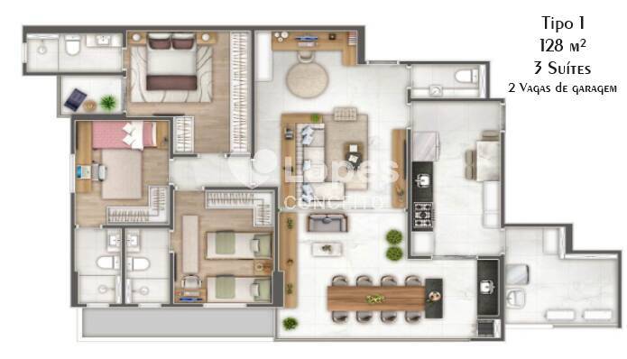 Apartamento à venda com 3 quartos, 128m² - Foto 6