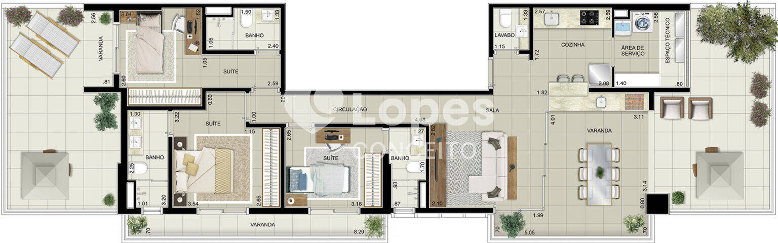 Apartamento à venda com 3 quartos, 157m² - Foto 12